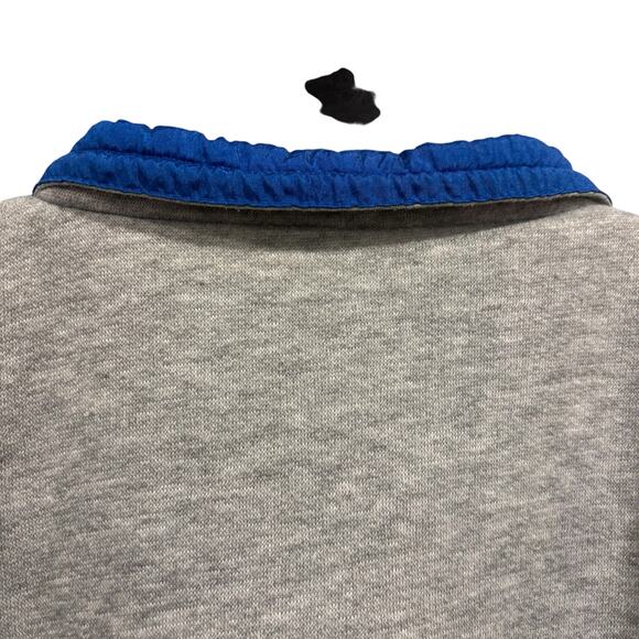 90s Vintage grannycore reversible sweatshirt jacket, gray and blue, Size XL - Picture 6 of 16